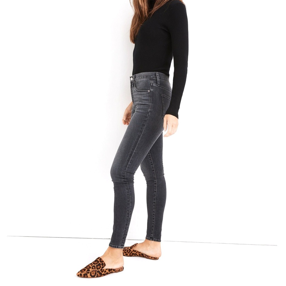 Madewell 9" Mid-Rise Skinny Jeans in Clarksville Wash‎ Gray Size 28 NWT AA891